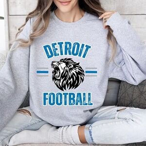 Retro Detroit Football Sweatshirt Lions Football  Retro Style Lions